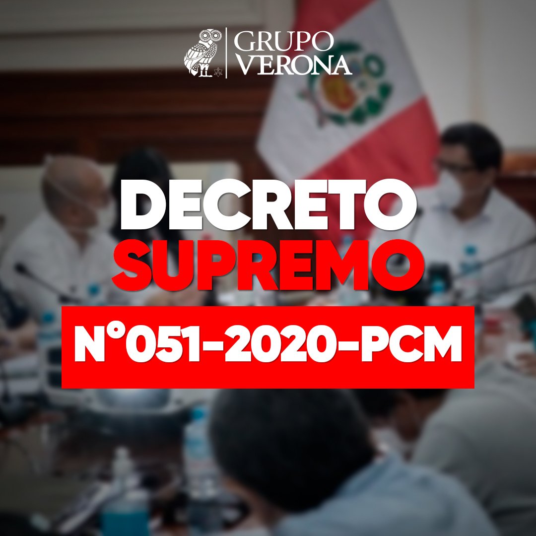 DECRETO SUPREMO N°051-2020-PCM